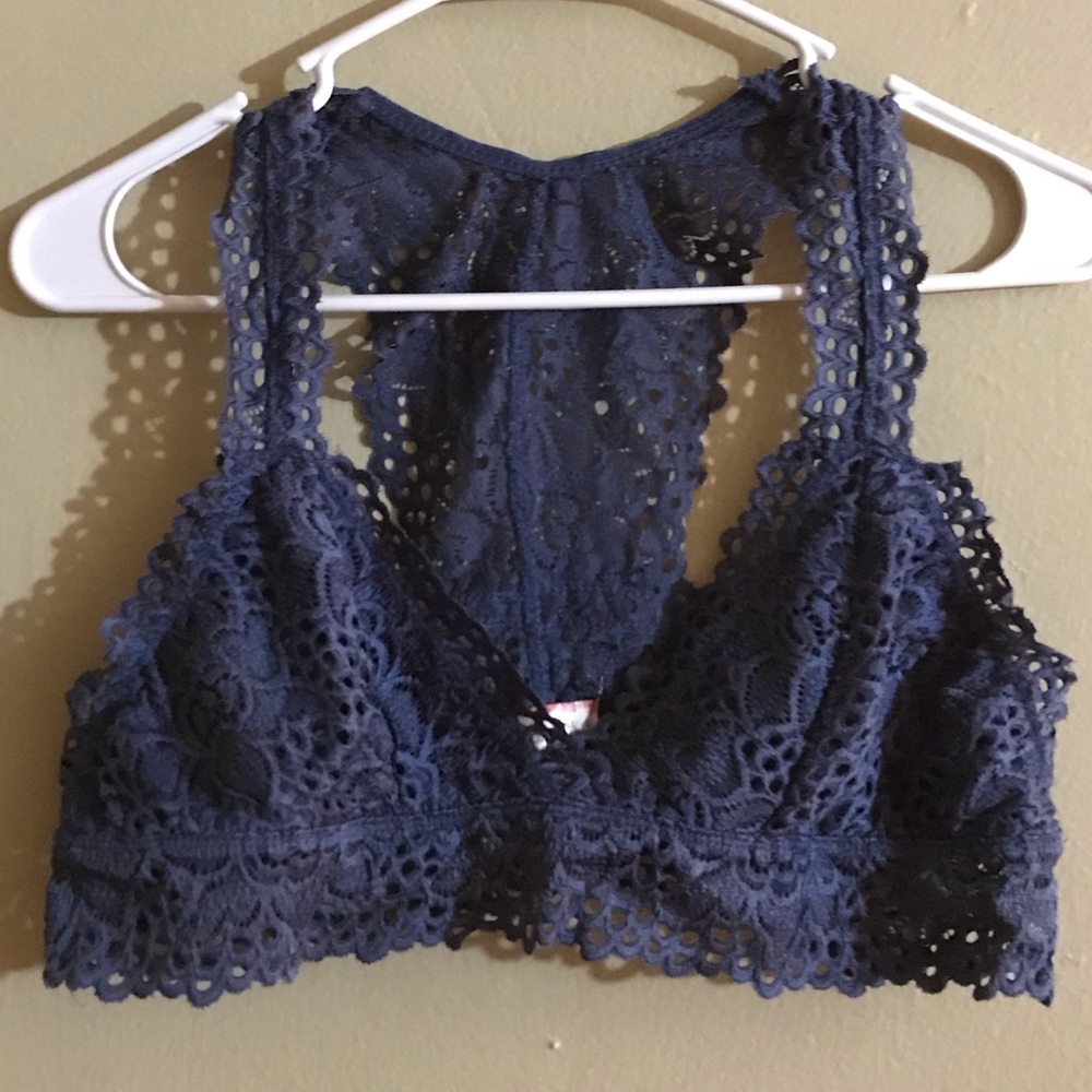 Altar’d state blue racer back lace bralette